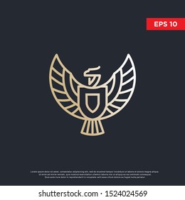 geometric luxury eagle logo. modern icon, template design