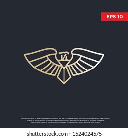 geometric luxury eagle logo. modern icon, template design