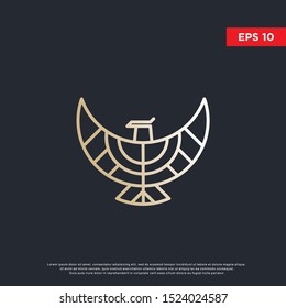 geometric luxury eagle logo. modern icon, template design