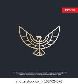 geometric luxury eagle logo. modern icon, template design
