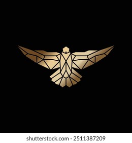 Geometric Luxury Eagle Logo Vector Illustration