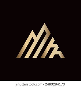 Geometric Luxury Initials MM Logo Icon Vector