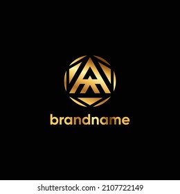 GEOMETRIC LUXURY LETTER A ABSTRACT LOGO TEMPLATE