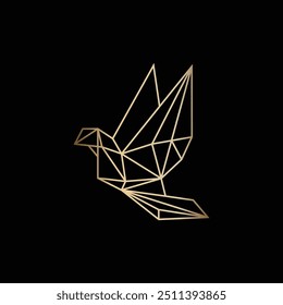 Geometric Luxury Origami Logo Vector Illustration