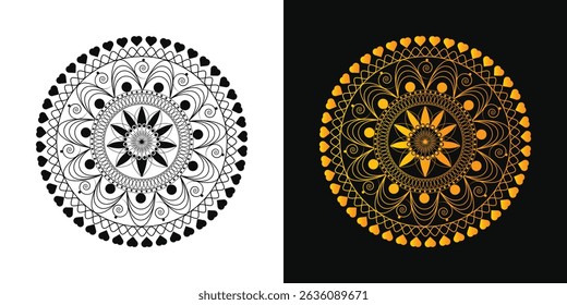Geometric Mandala Art Abstract Vector Illustration