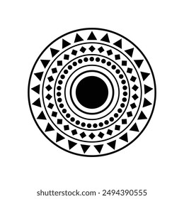 Geometric mandala art vector design