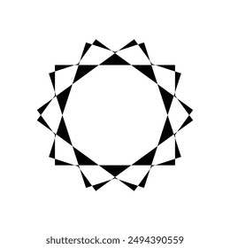 Geometric mandala art vector design