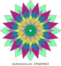 Geometric Mandala Artwork With Creative Floral Abstract Design