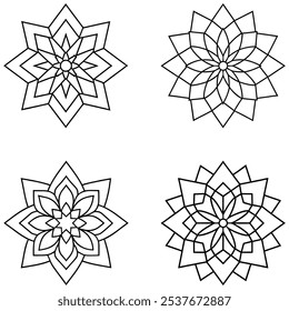 geometric mandala bundle art illustration