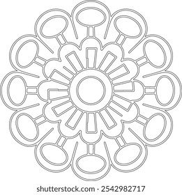 Geometric Mandala for Calmness and Peace