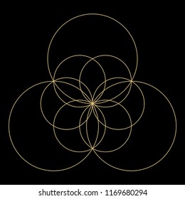 Geometric mandala. Circular ornament.