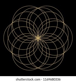 Geometric mandala. Circular ornament.