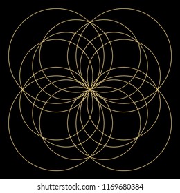 Geometric mandala. Circular ornament.