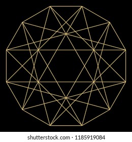 Geometric mandala. Circular ornament.