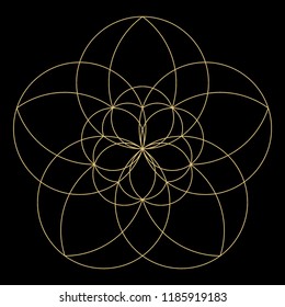 Geometric mandala. Circular ornament.