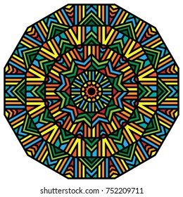 Geometric mandala. Decorative ornament. Tribal ornament