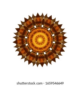  Diseño de Mandala geométrica. Elemento de diseño de adorno circular. Decoración de flores de Mandala. encajar en el logotipo, icono o símbolo, etc. ilustración vectorial