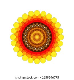 Geometric Mandala Design. Circular ornament design element. Mandala flower decoration. fit for logo, icon or symbol, etc. vector illustration