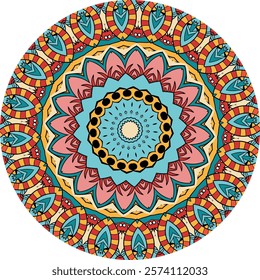 Geometric Mandala Design Featuring Radiating Patterns