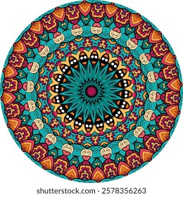 Geometric Mandala design in Radiant Colors for Artistic Inspiration