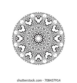 geometric mandALA DESIGN. vector illustration. black color
