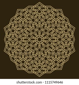 Geometric mandala in islamic style.