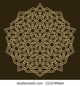 Geometric mandala in islamic style.