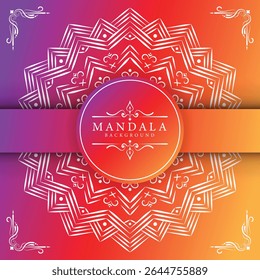 Geometric Mandala Ornament Line Art