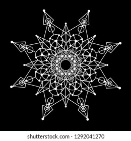 Geometric mandala ornament vector