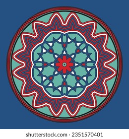 Geometric mandala. Ornamental detailed mandala in vector. Large size; meditative drawing.