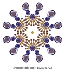 Geometric mandala ornament.vintage decorative elements.vector illustration