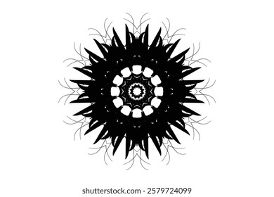 Geometric Mandala Pattern with Interlocking Shapes	
