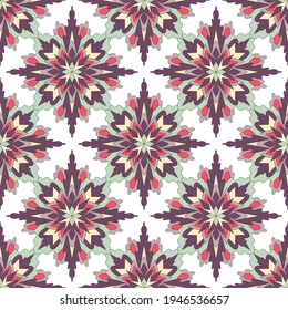 Geometric mandala pattern. Outline hand drawn illustration of Geometric mandala vector pattern for web design