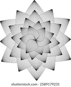 Geometric Mandala  pattern, radial symmetry Design