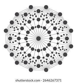 Geometric mandala pattern with radial symmetry on a light background