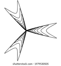 Geometric mandala - Radial, Circular Motif icon, symbol. Radiating shape, logo