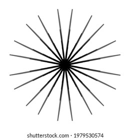 Geometric mandala - Radial, Circular Motif icon, symbol. Radiating shape, logo