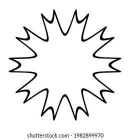 Geometric mandala - Radial, Circular Motif icon, symbol. Radiating shape, logo