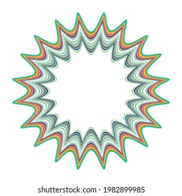 Geometric mandala - Radial, Circular Motif icon, symbol. Radiating shape, logo