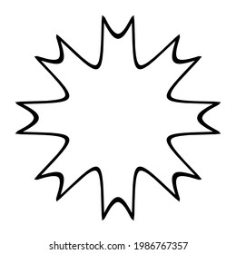 Geometric mandala - Radial, Circular Motif icon, symbol. Radiating shape, logo