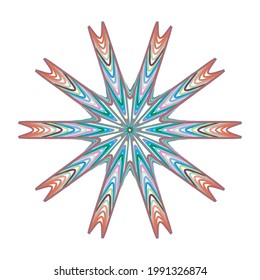 Geometric mandala - Radial, Circular Motif icon, symbol. Radiating shape, logo