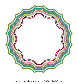 Geometric mandala - Radial, Circular Motif icon, symbol. Radiating shape, logo