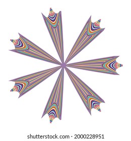 Geometric mandala - Radial, Circular Motif icon, symbol. Radiating shape, logo