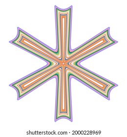 Mandala geométrica - Símbolo radial, icono circular de Motif. Forma radiante, logotipo