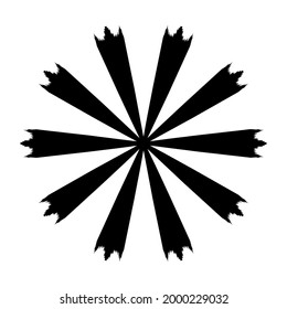 Geometric mandala - Radial, Circular Motif icon, symbol. Radiating shape, logo