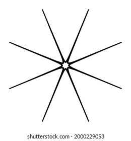 Geometric mandala - Radial, Circular Motif icon, symbol. Radiating shape, logo