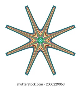 Geometric mandala - Radial, Circular Motif icon, symbol. Radiating shape, logo