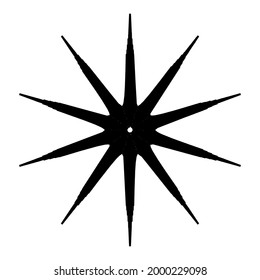 Geometric mandala - Radial, Circular Motif icon, symbol. Radiating shape, logo