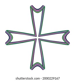 Geometric mandala - Radial, Circular Motif icon, symbol. Radiating shape, logo