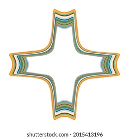 Geometric mandala - Radial, Circular Motif icon, symbol. Radiating shape, logo